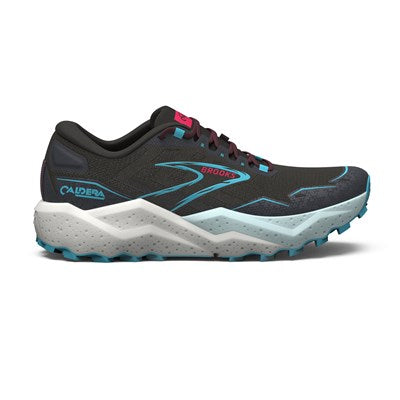 Brooks Caldera 7 trail running shoes women's gray and blue