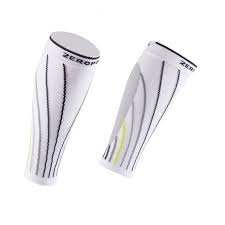 Zero Point Pro Racing Compression Calf Sleeve (Wht/Grey)