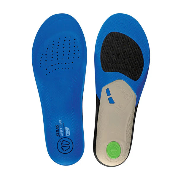 Sidas 3Feet Trail Medium Arch Insoles | Neutral Trail Support ...