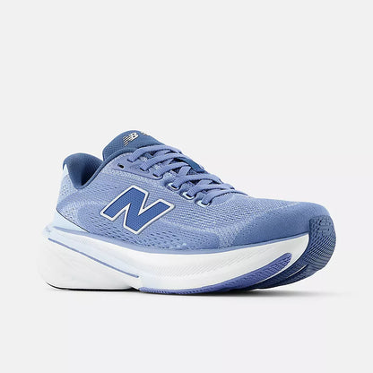 New Balance Women's 860 v15 Wide Blue running shoe with white sole on a light gray background
