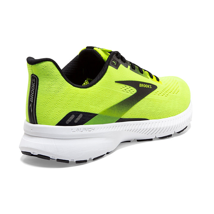 Brooks Launch 8 mens neutral running shoe, yellow and black