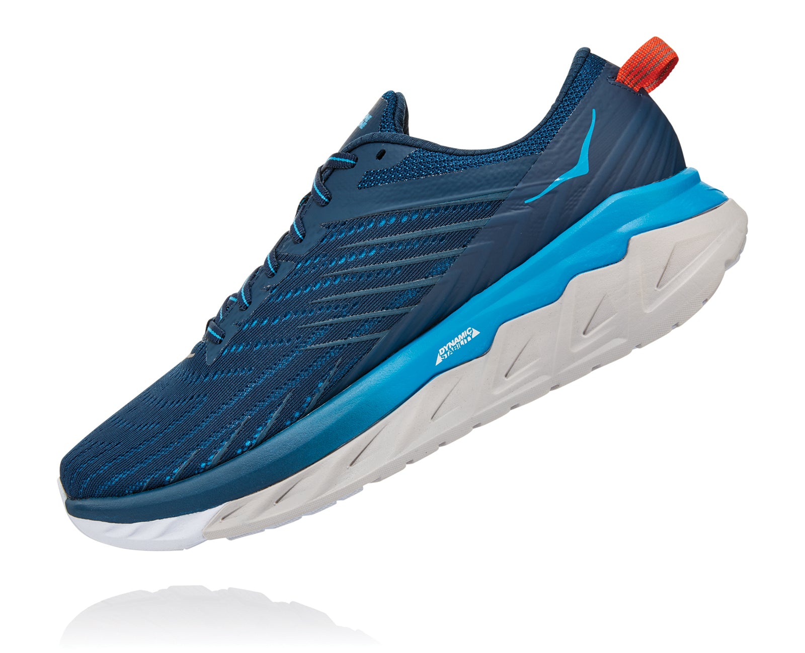 Blue and grey design support running shoe for men.