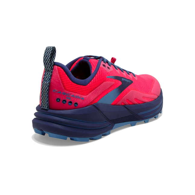 Brooks Cascadia 16 women's trail running shoe, bright pink, violet