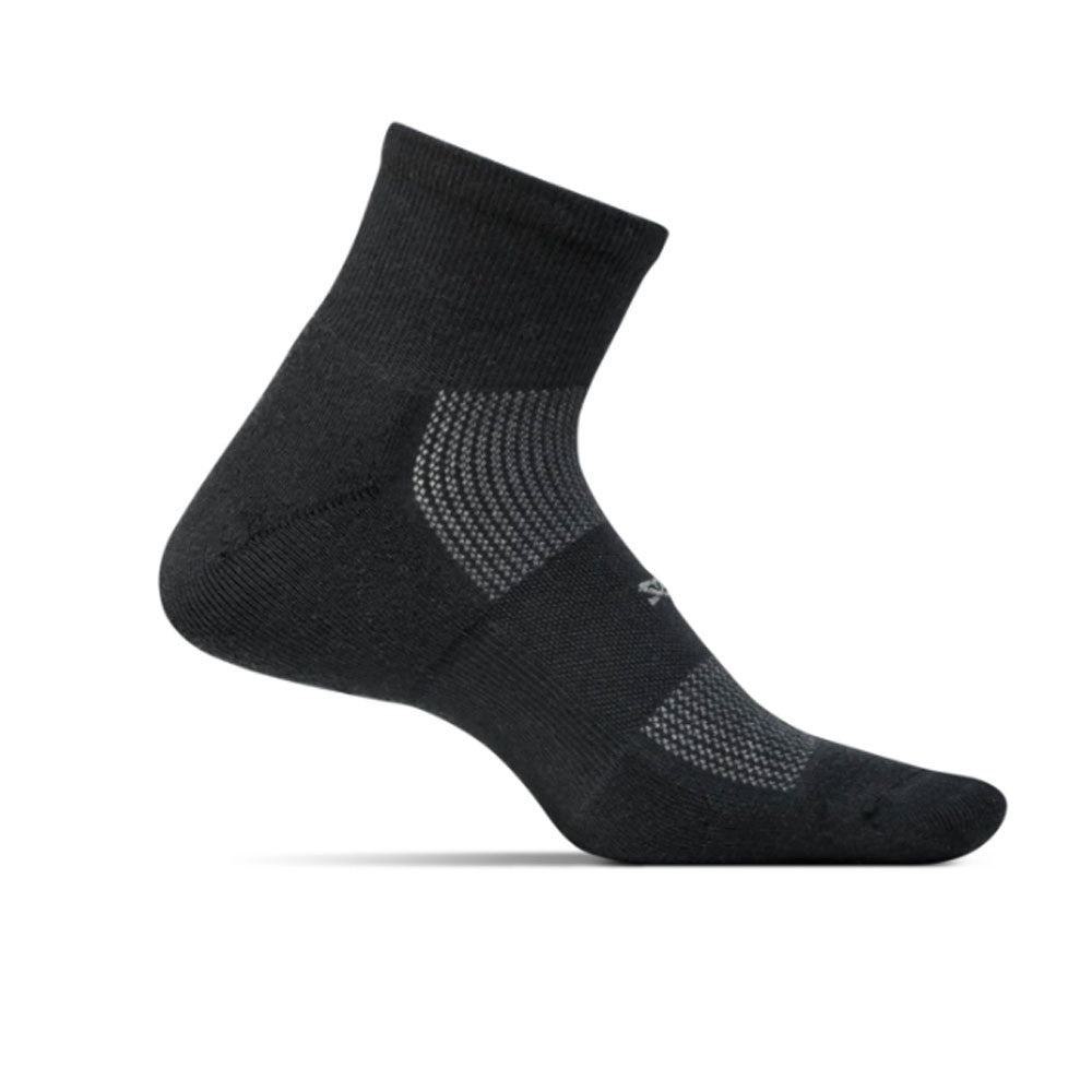 Feetures High Performance Cushion Quarter Sock (BLK)