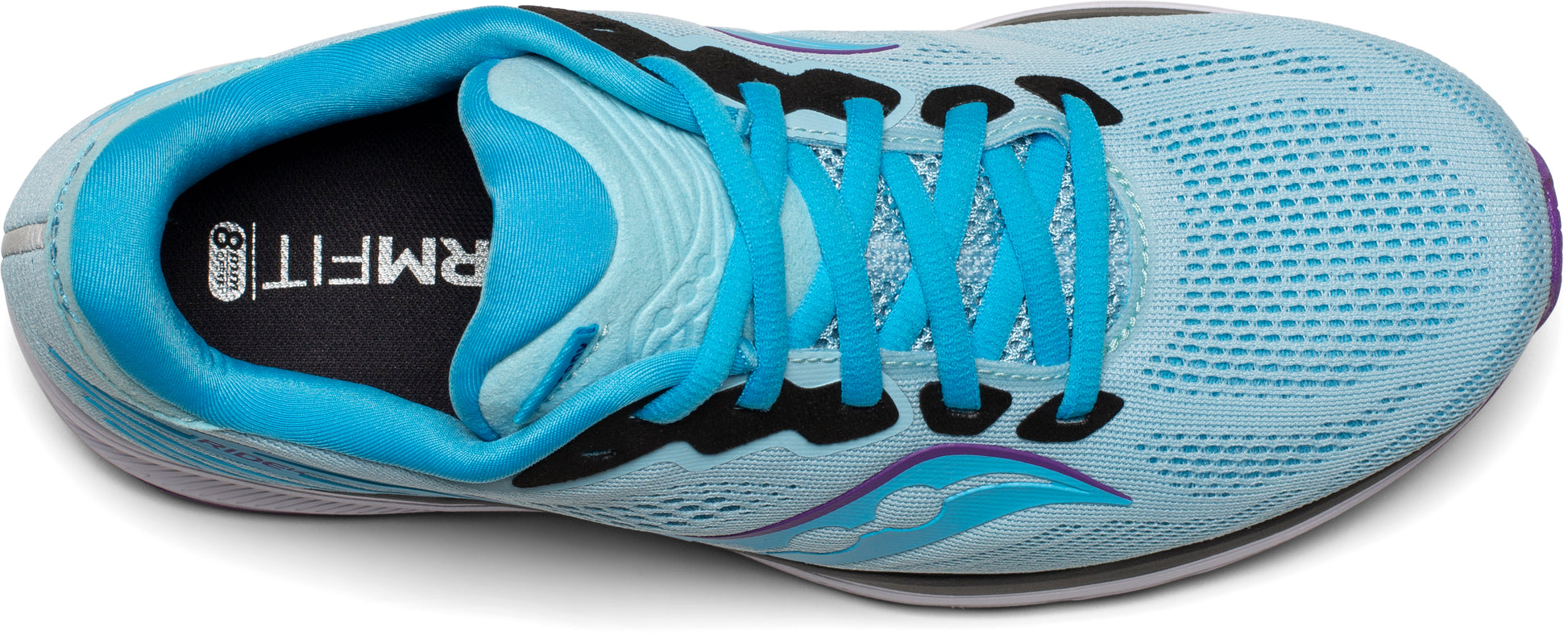 Saucony Ride 14 women's running shoe, light blue running shoes, neutral shoe, marathon, half marathon road running shoe