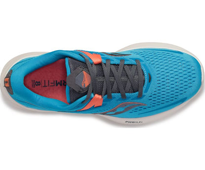 Saucony Ride 15 women's blue and orange running shoe