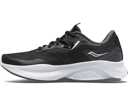 Saucony Men's Guide 15 wide fit stability running shoe black and white