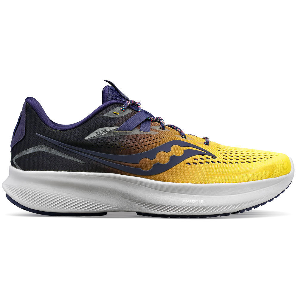 Yellow and black running shoe from Saucony