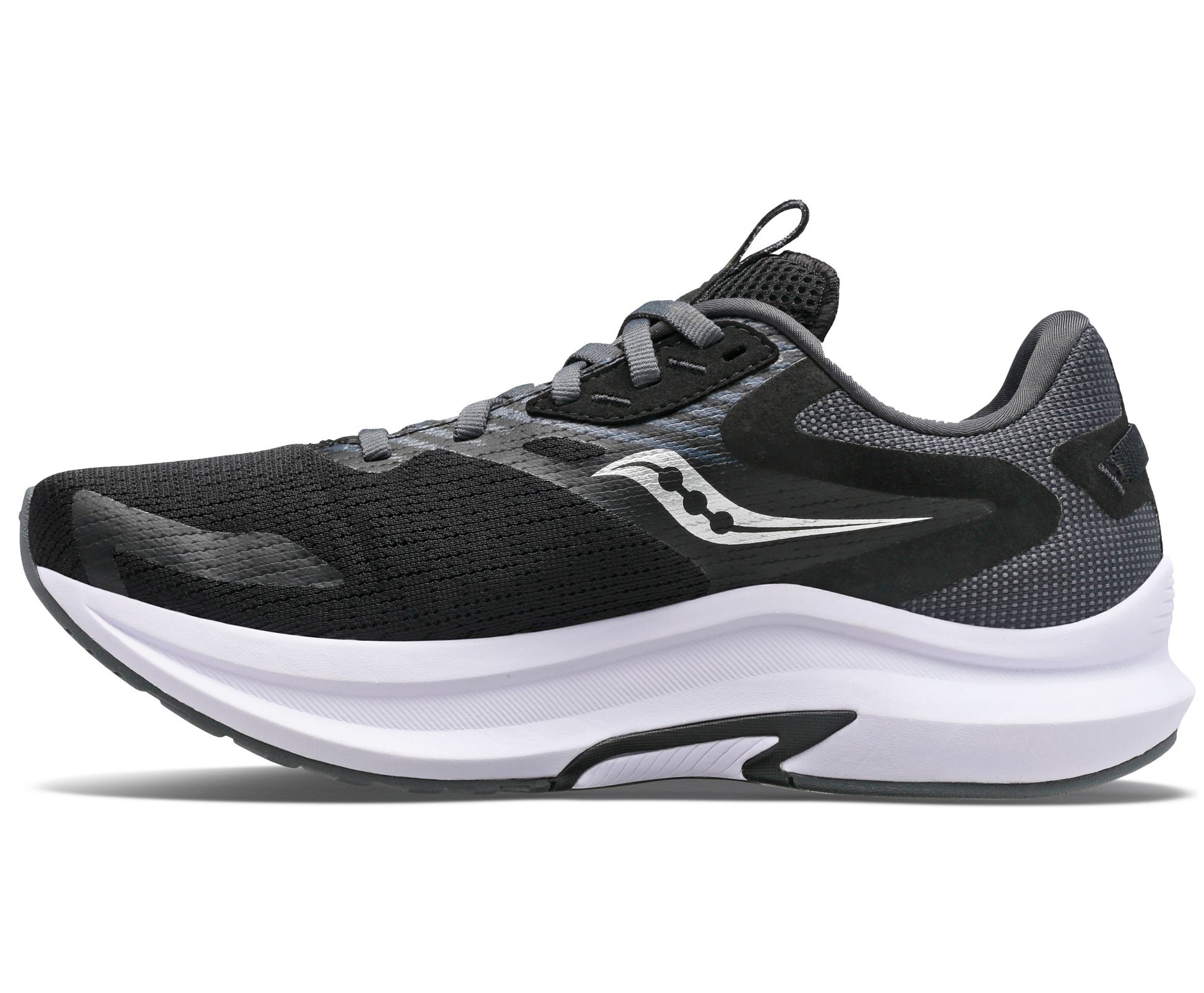 Saucony Axon 2 women's neutral running shoe black, grey, and white