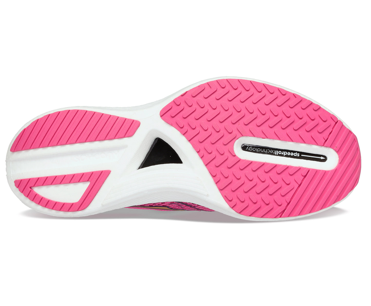 Saucony Endorphin Pro 3 carbon plate running shoe magenta, white, gold