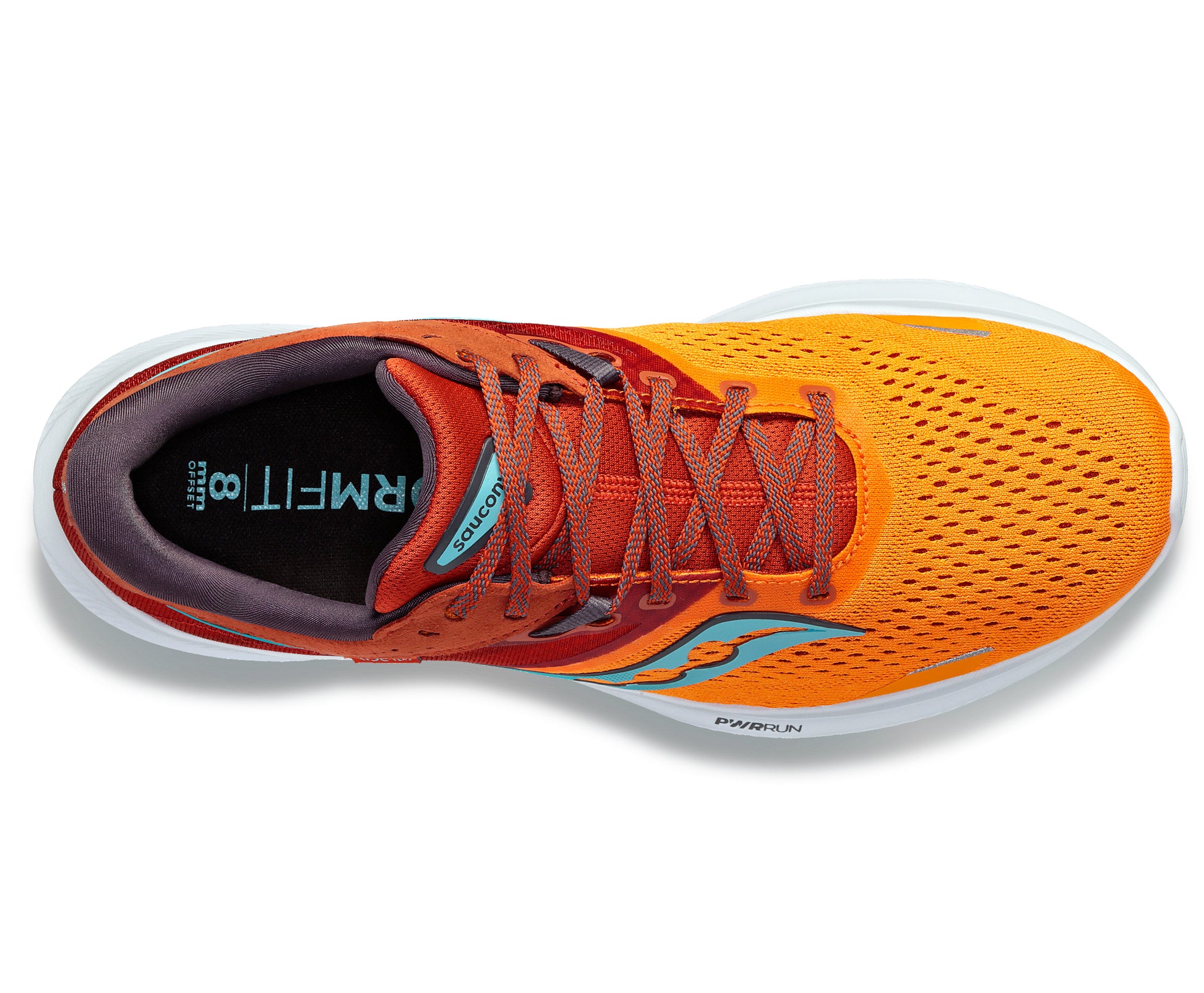 Saucony Ride 16 orange, red stable neutral running shoe