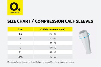 ZeroPoint Intense Compression Calf Sleeve (Wht/Grey)