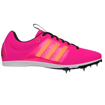 Pink adidas junior track spike shoe