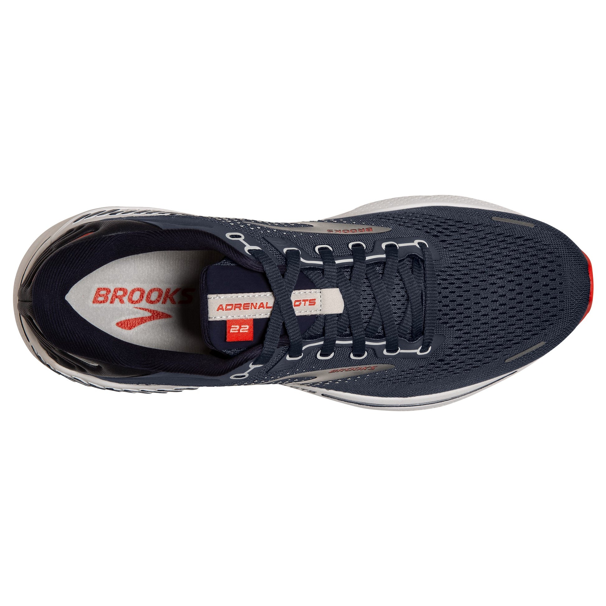 Brooks Men's Adrenaline GTS 22 stability road running shoe navy blue