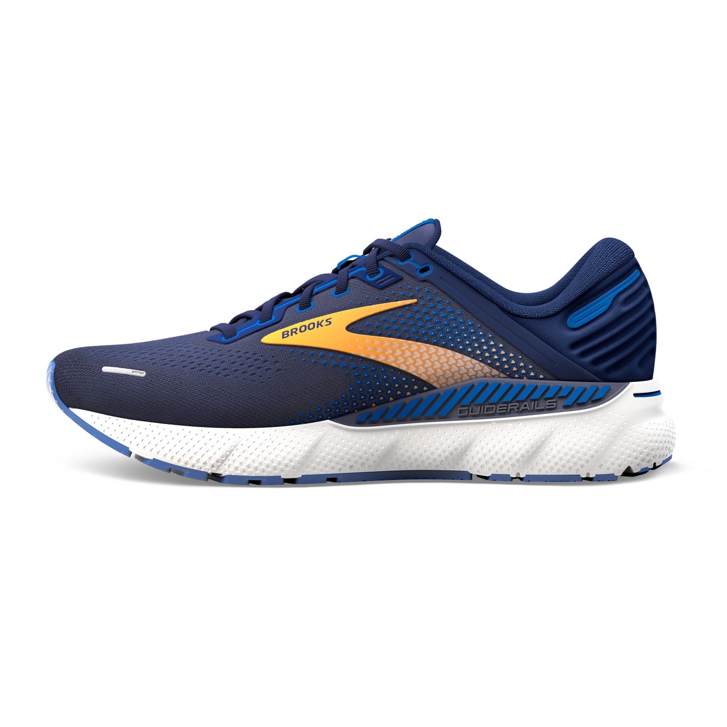 Brooks Men's Adrenaline GTS 22 support running shoe blue, orange, white