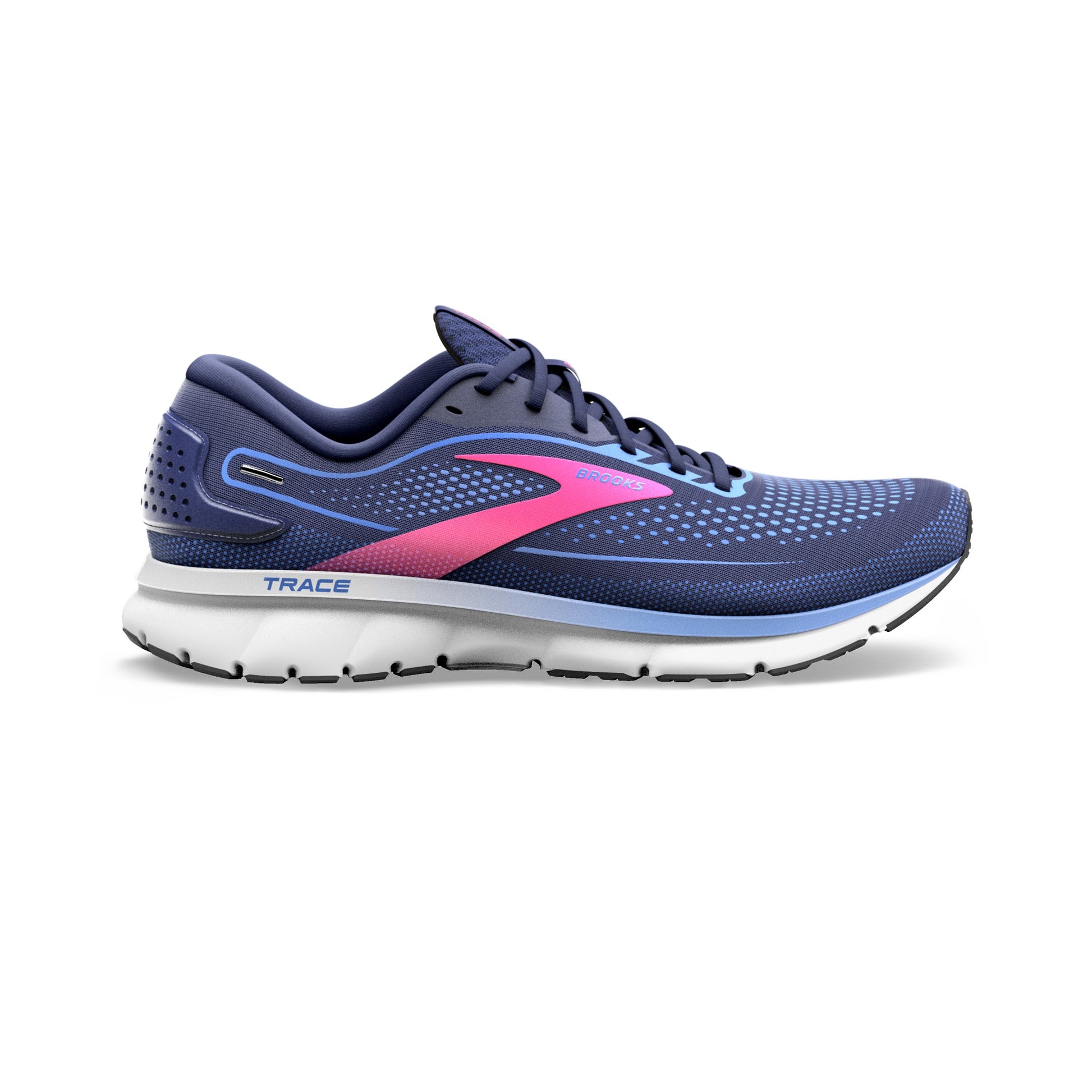 brooks Women's Trace 2 blue and pink road running shoe