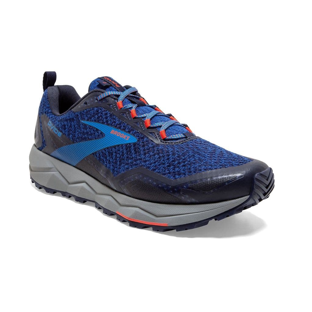 Brooks Divide mens multi terrain running shoe, blue, black